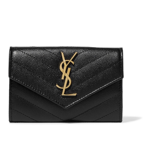 ysl monogram quilted wallet